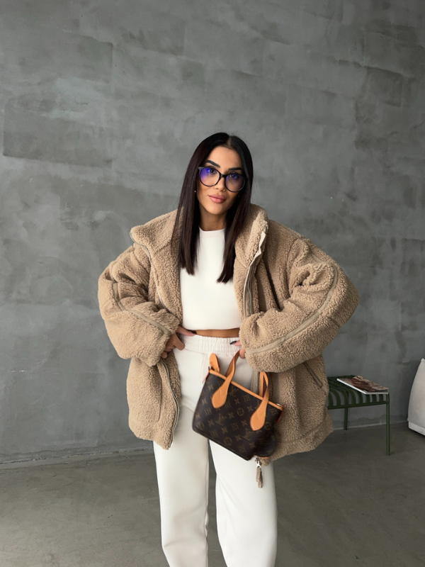 Daphne - Oversized Sherpa Fleece Jacket Ultra-Soft and Stylish for Cold Weather