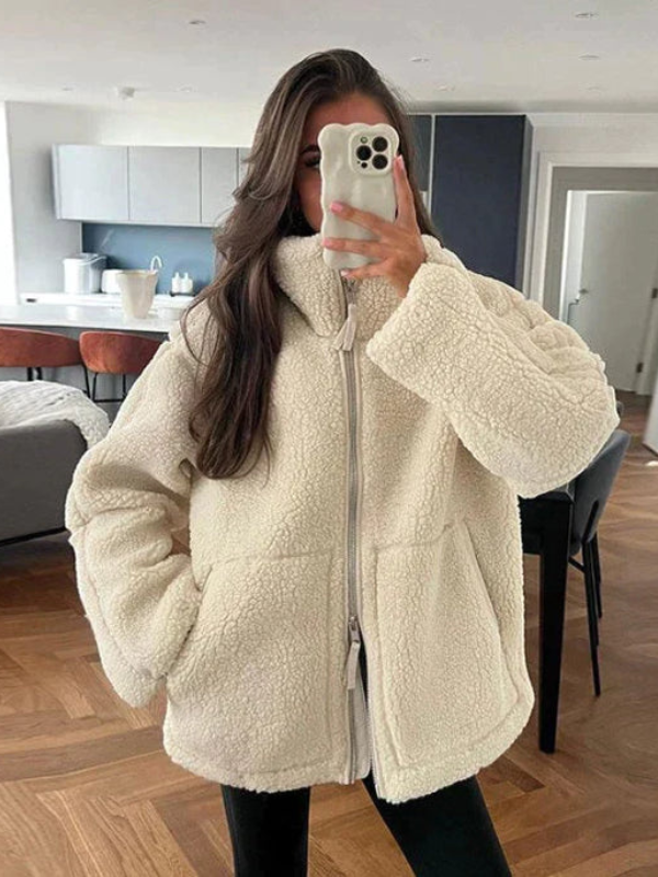 Daphne - Oversized Sherpa Fleece Jacket Ultra-Soft and Stylish for Cold Weather