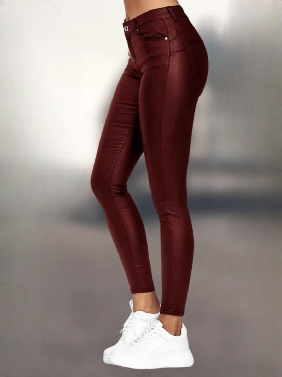 Mackenzie - Faux Leather Skinny Pants