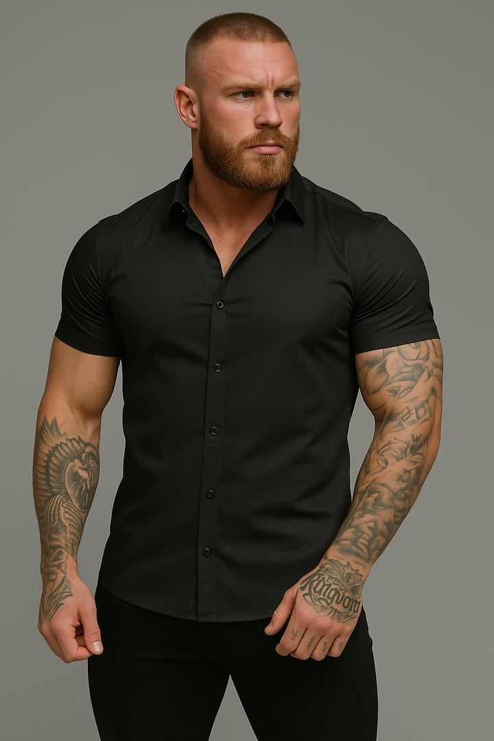 Men’s Casual Fitted Short Sleeve Shirt