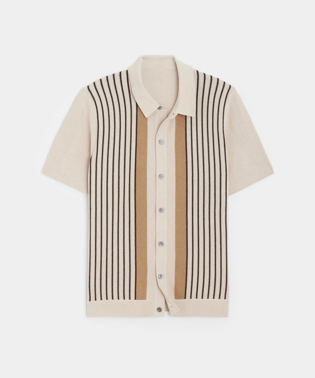 Men's Short-Sleeve Striped Knit Shirt