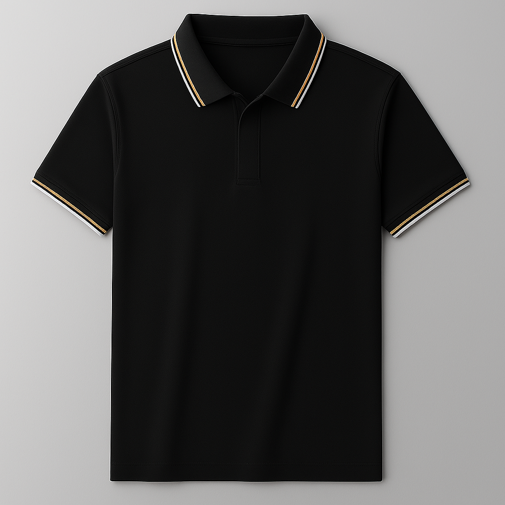 Men’s Modern Tipped Collar Polo Shirt