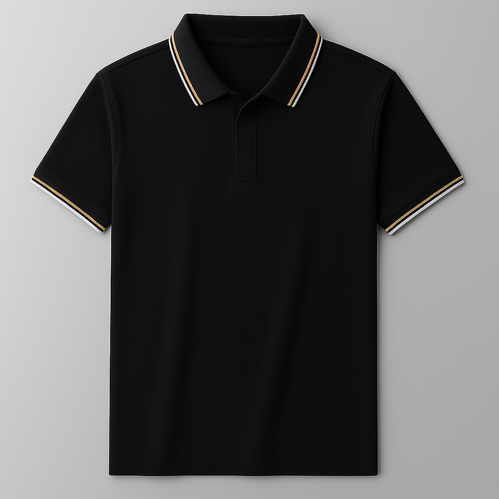 Men’s Modern Tipped Collar Polo Shirt