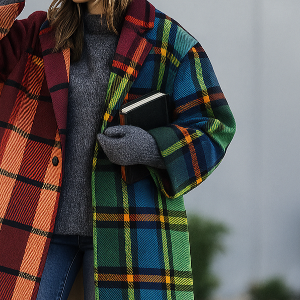 Beatrice - Oversized Plaid Longline Coat