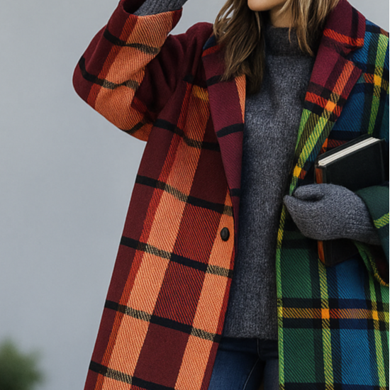 Beatrice - Oversized Plaid Longline Coat