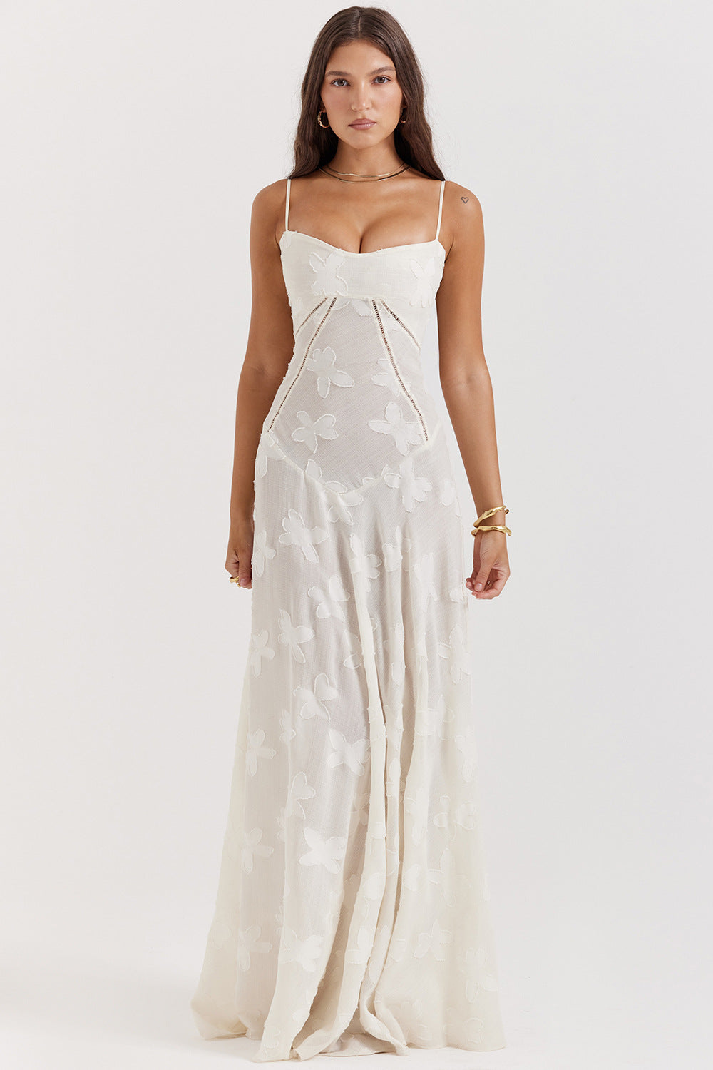 Women’s Sheer Elegance Lace Maxi Dress