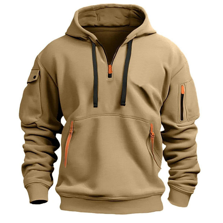 Men’s Tactical Utility Hoodie with Quarter Zip