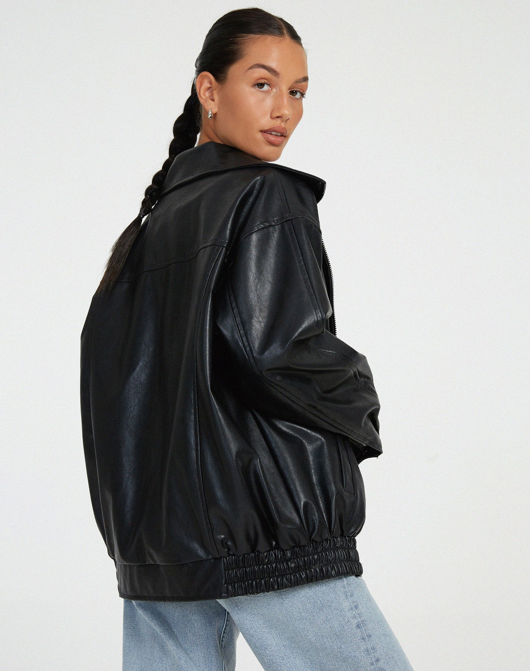 Meadow - Classic Leather Jacket Casual PU Leather