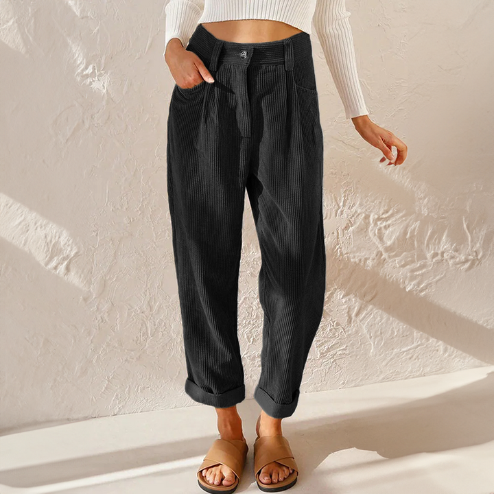 Heidi - High Waist Corduroy Pants