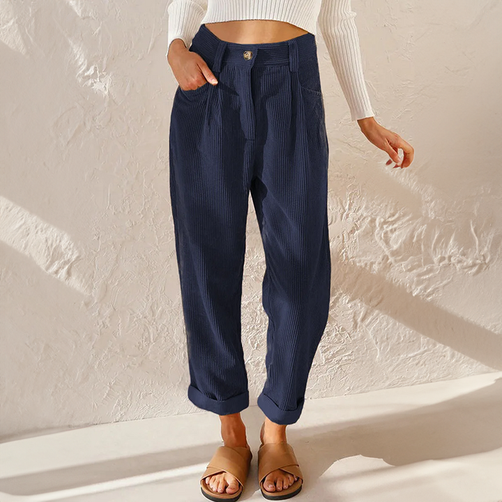 Heidi - High Waist Corduroy Pants