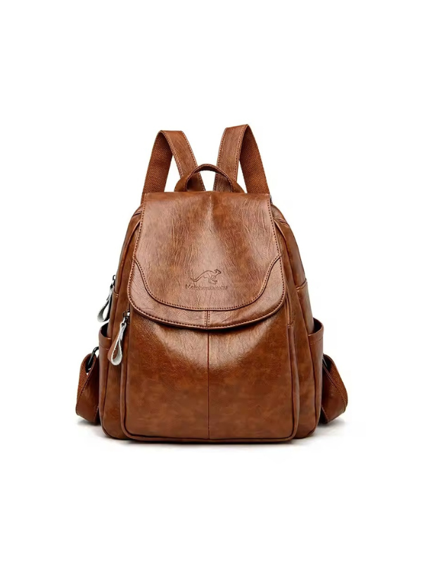 Isla - Anti-Theft PU Leather Backpack with RFID Protection and Stylish Design