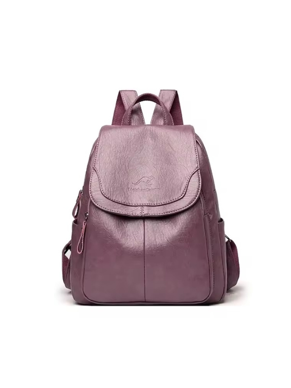 Isla - Anti-Theft PU Leather Backpack with RFID Protection and Stylish Design