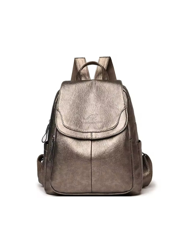 Isla - Anti-Theft PU Leather Backpack with RFID Protection and Stylish Design