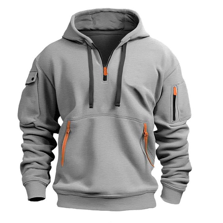Men’s Tactical Utility Hoodie with Quarter Zip