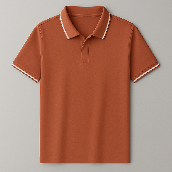 Men’s Modern Tipped Collar Polo Shirt