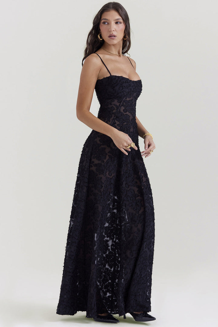 Women’s Sheer Elegance Lace Maxi Dress