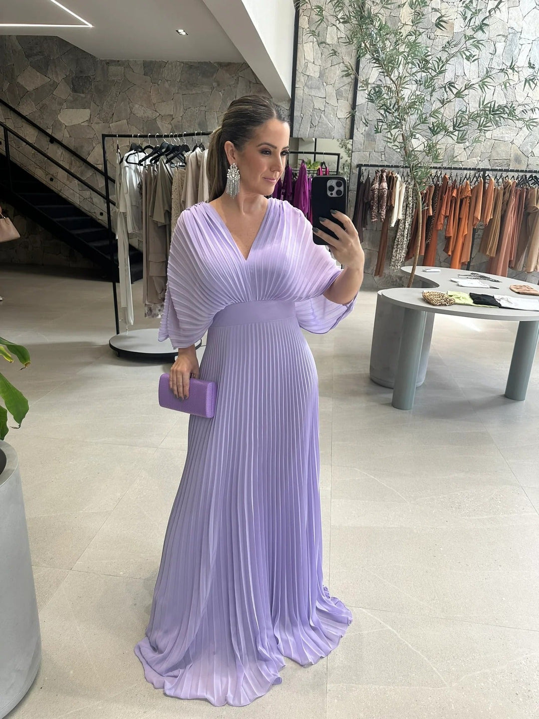 Maddy - Vibrant Pleated Maxi Dress
