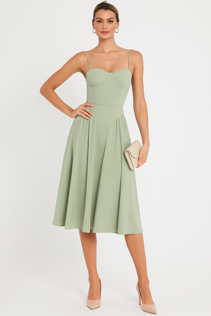 Isabel - Corset Midi Dress