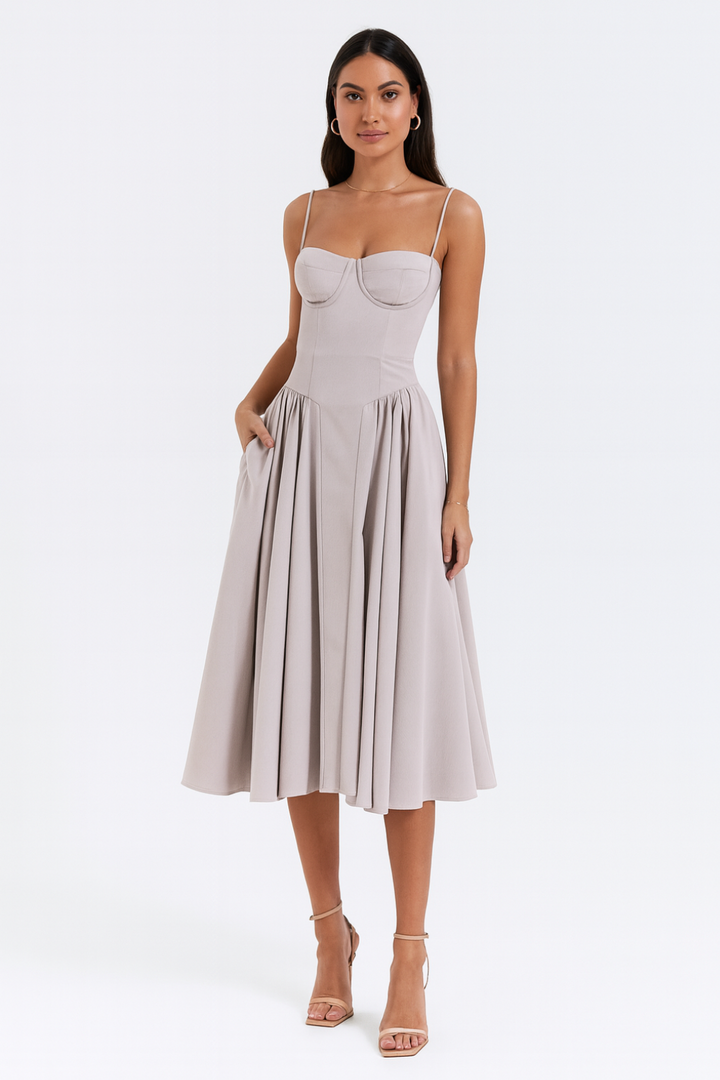 Isabel - Corset Midi Dress