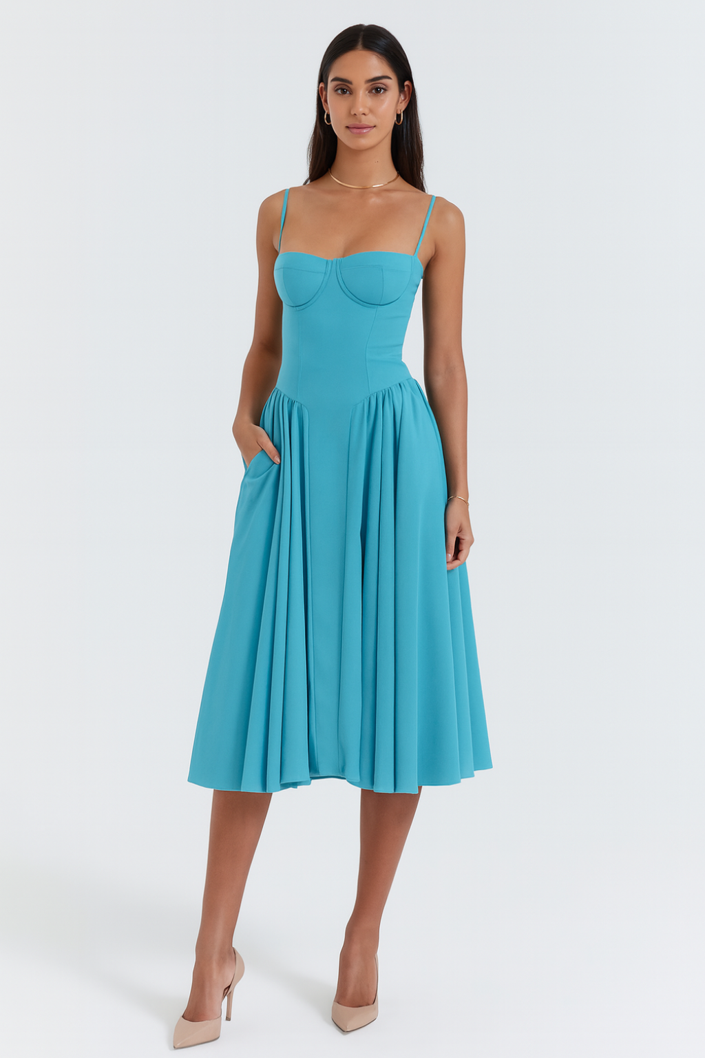 Isabel - Corset Midi Dress