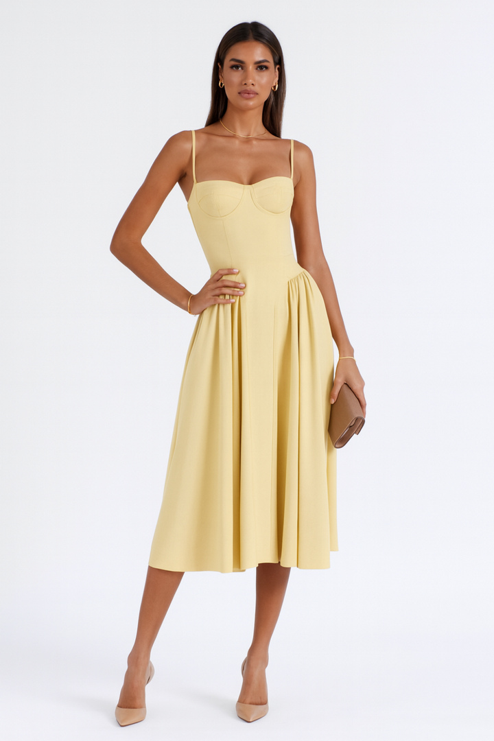 Isabel - Corset Midi Dress