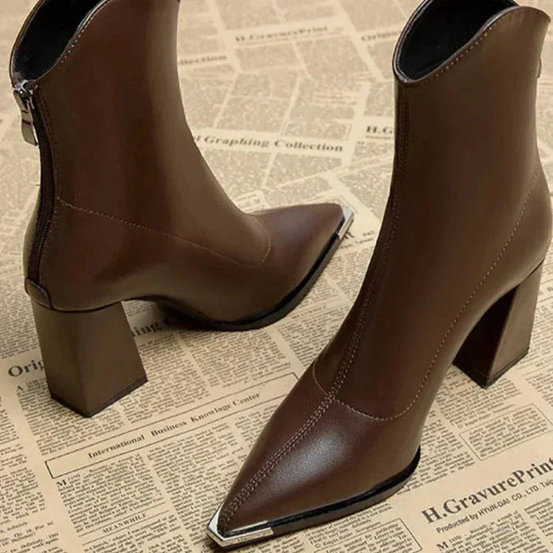 Hope - Women’s Stylish Chelsea Boots with Chrome Tip