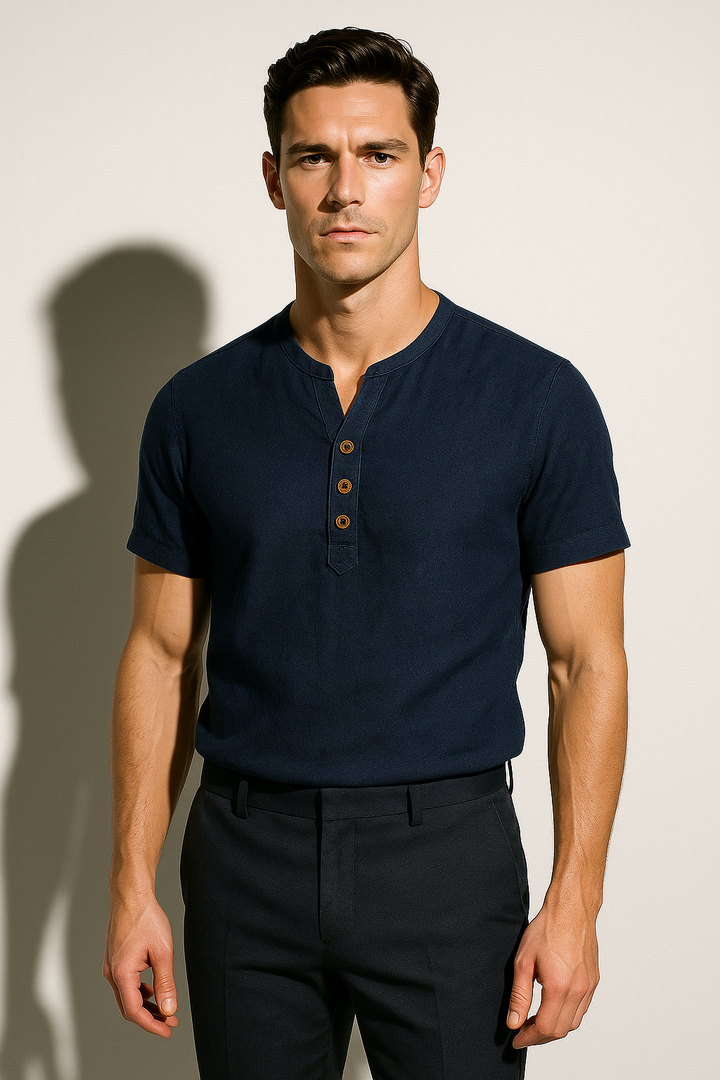 Men’s Short-Sleeve Henley Shirt