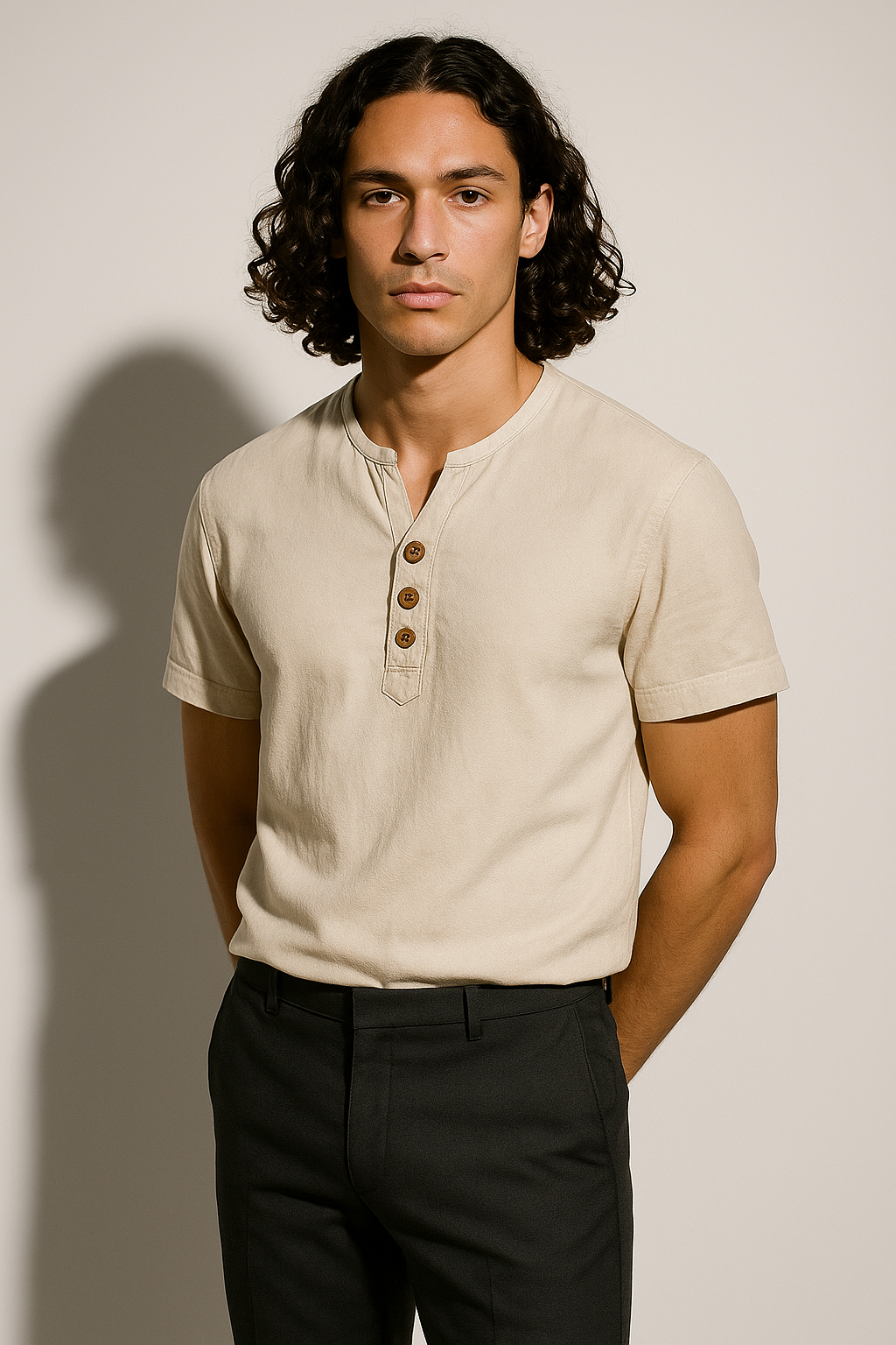 Men’s Short-Sleeve Henley Shirt