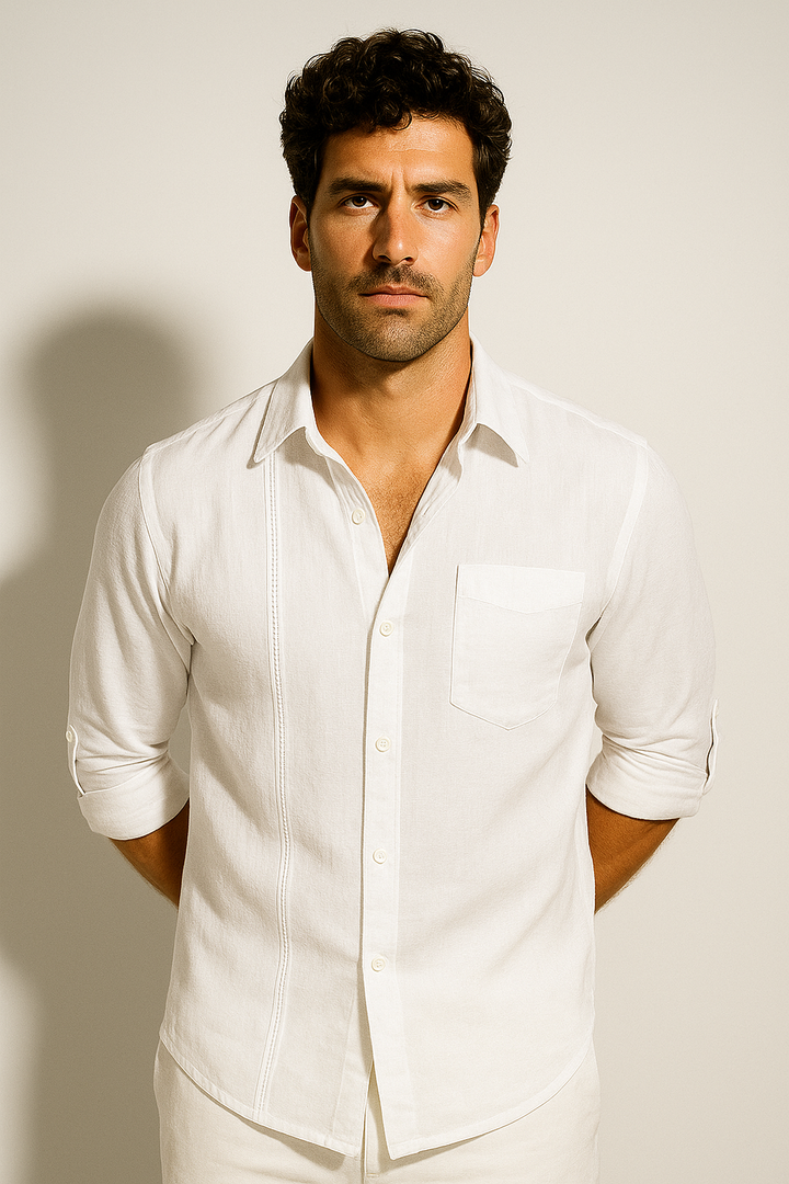 Men’s Casual Linen Blend Shirt
