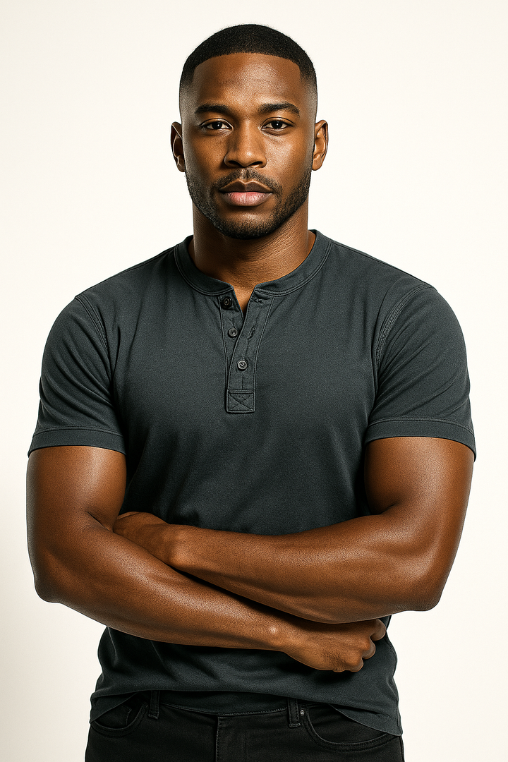 Men’s Classic Short Sleeve Henley Shirt