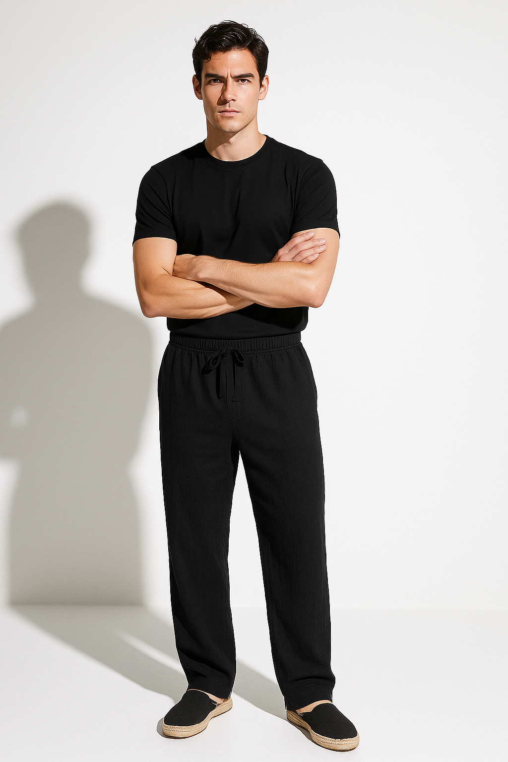 Men’s Linen Blend Drawstring Pants