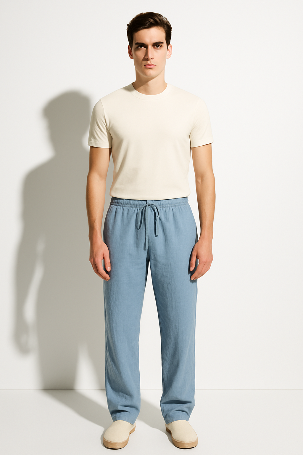 Men’s Linen Blend Drawstring Pants