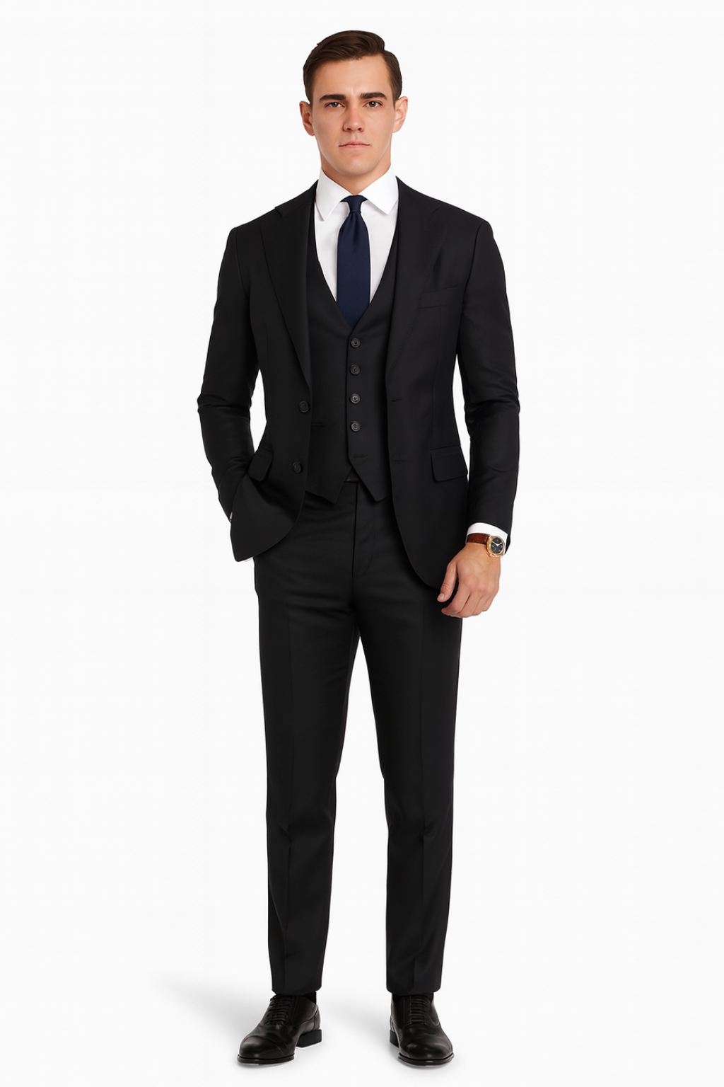 Men's Modern Slim Fit 3-Piece Suit