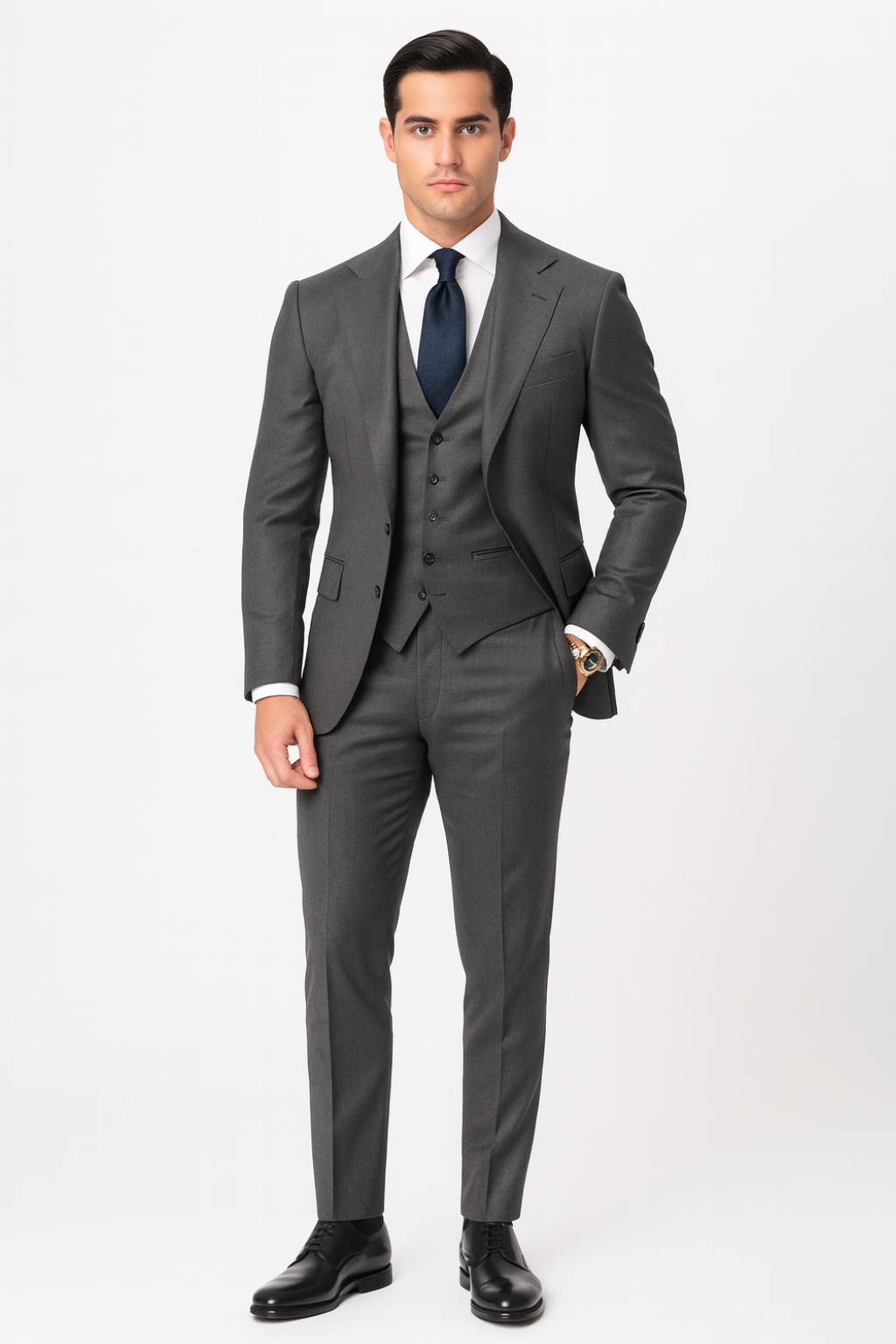 Men's Modern Slim Fit 3-Piece Suit