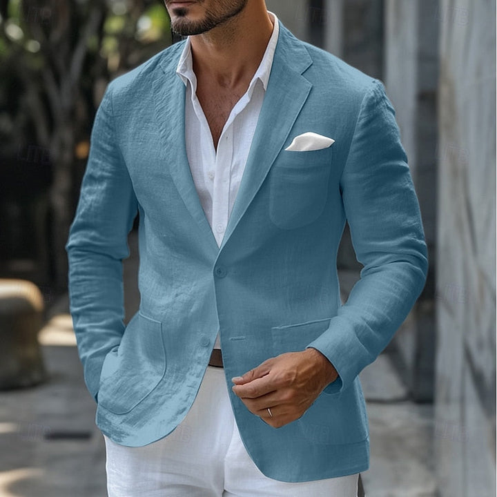 Men’s Linen Summer Blazer – Lightweight Tailored Fit