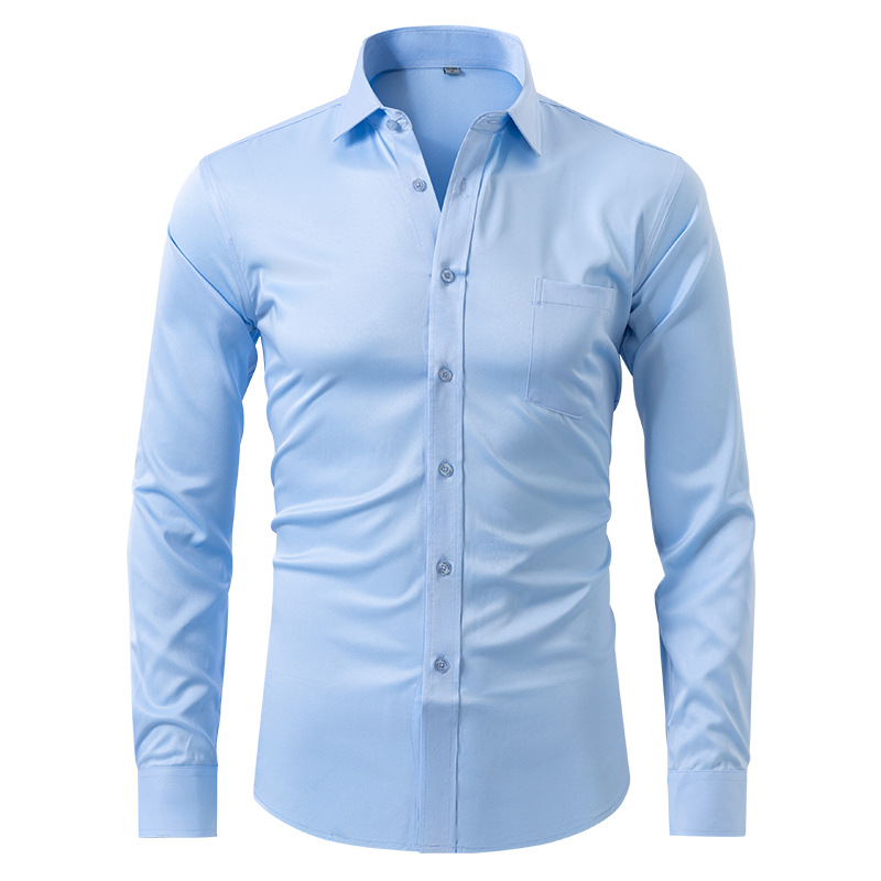 Men’s Stretch Business Shirt – Long Sleeve Formal Button-Up