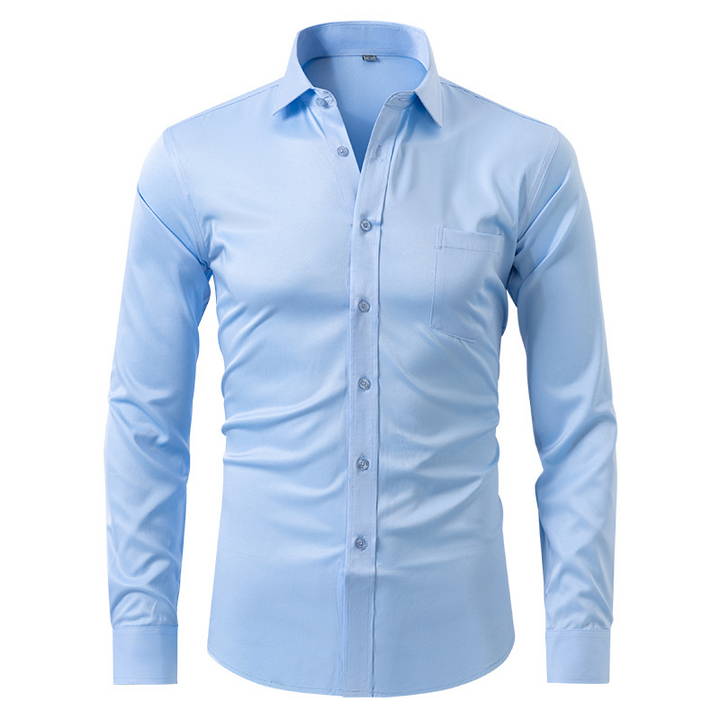 Men’s Stretch Business Shirt – Long Sleeve Formal Button-Up