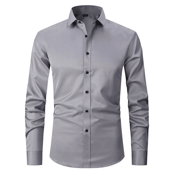 Men’s Stretch Business Shirt – Long Sleeve Formal Button-Up