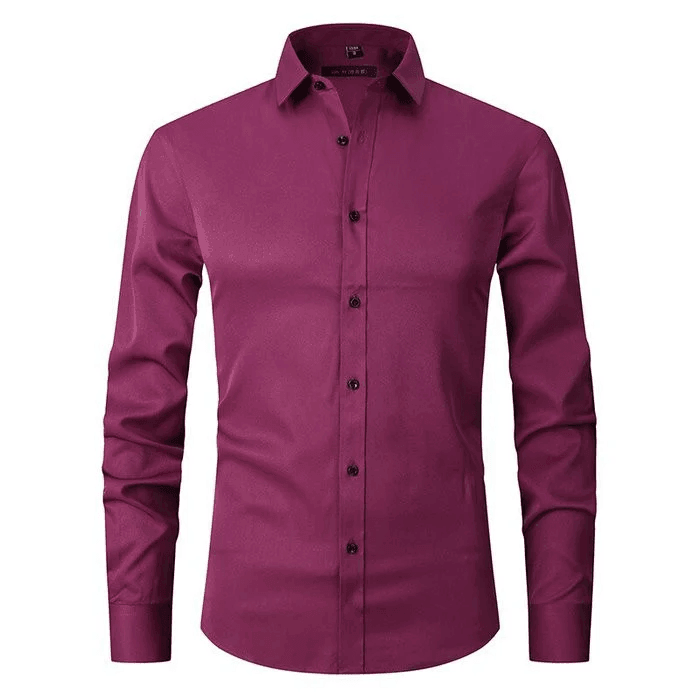 Men’s Stretch Business Shirt – Long Sleeve Formal Button-Up