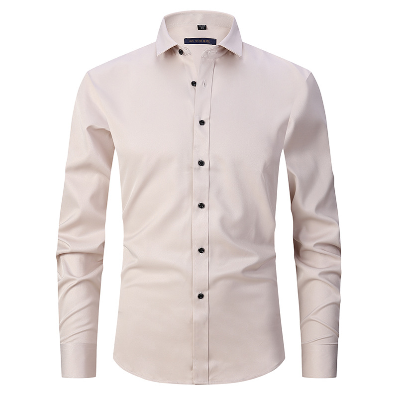 Men’s Stretch Business Shirt – Long Sleeve Formal Button-Up