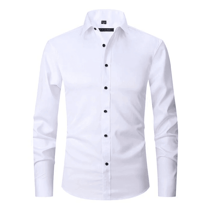 Men’s Stretch Business Shirt – Long Sleeve Formal Button-Up
