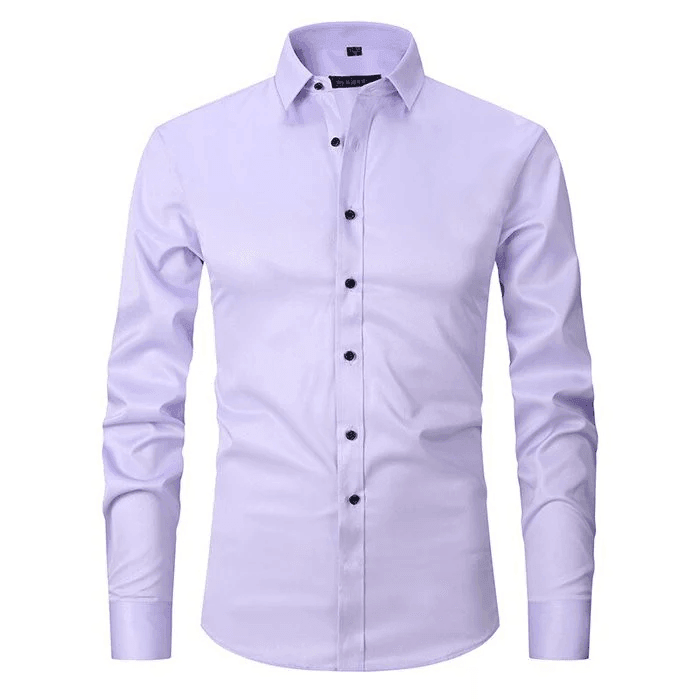 Men’s Stretch Business Shirt – Long Sleeve Formal Button-Up