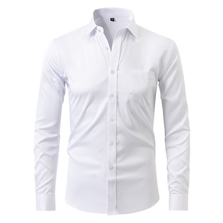 Men’s Stretch Business Shirt – Long Sleeve Formal Button-Up
