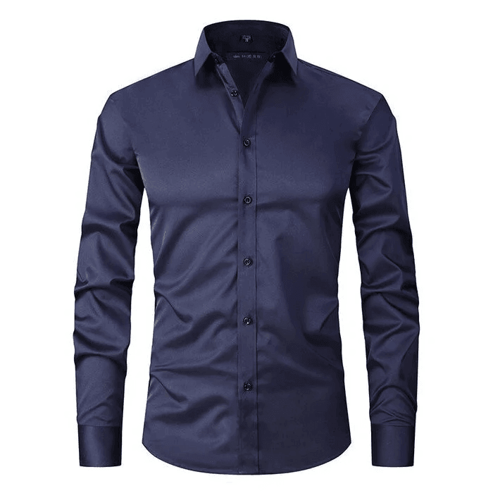 Men’s Stretch Business Shirt – Long Sleeve Formal Button-Up