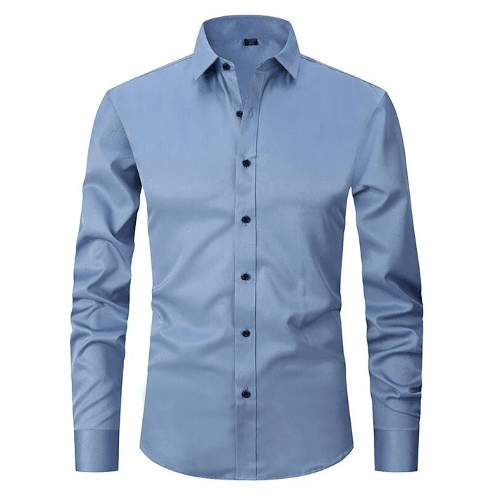Men’s Stretch Business Shirt – Long Sleeve Formal Button-Up