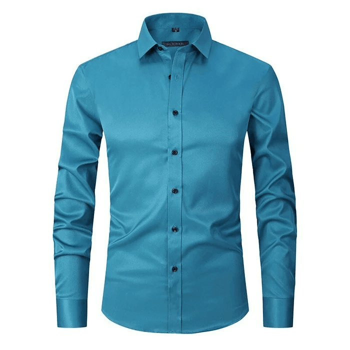 Men’s Stretch Business Shirt – Long Sleeve Formal Button-Up