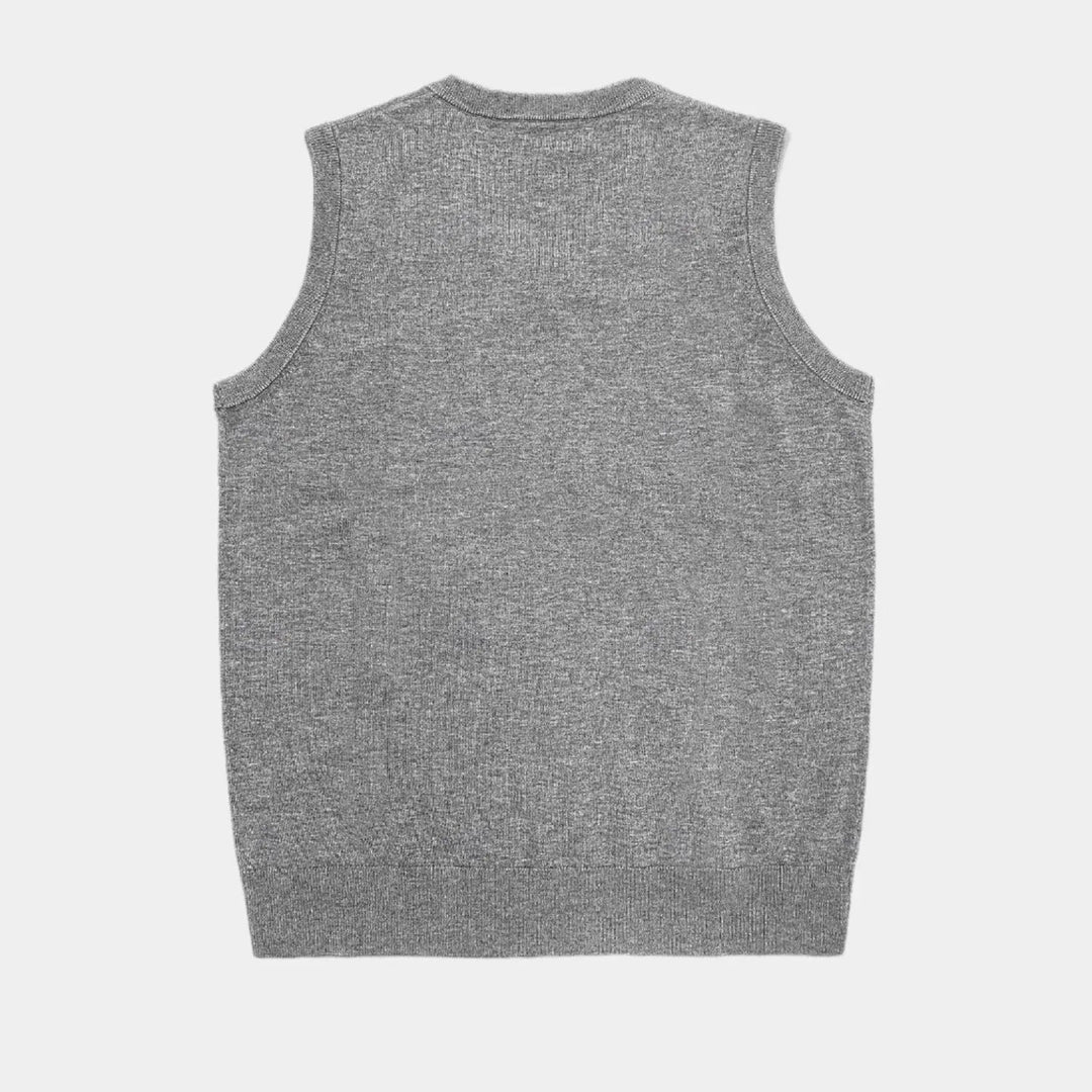 Men’s V-Neck Knit Vest – Refined Simplicity for Layered Styling