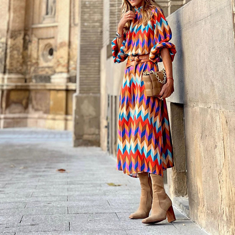 Chesca - Coloured Print Midi Dress