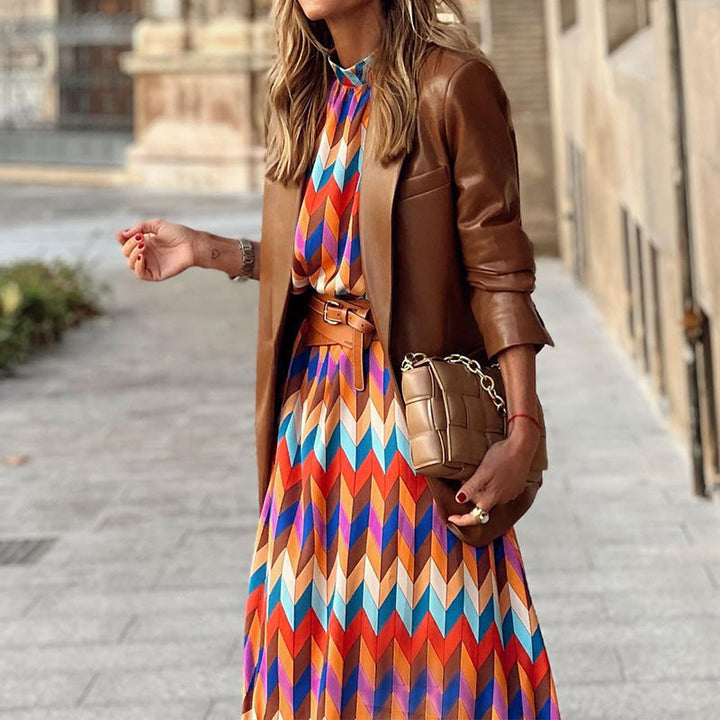 Chesca - Coloured Print Midi Dress