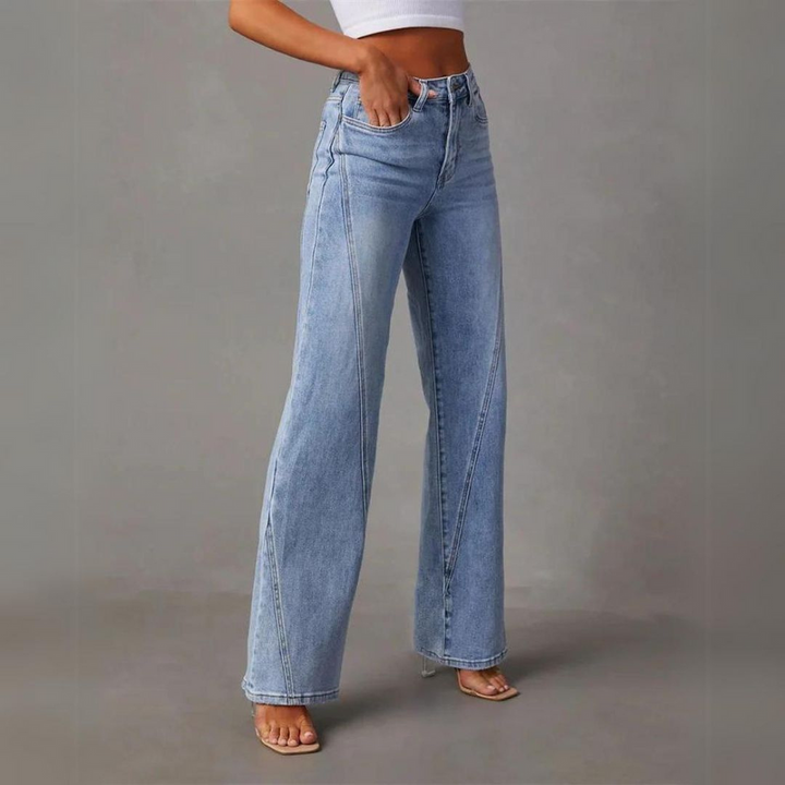 Zoe - Wide-Leg High-Waisted Denim Jeans